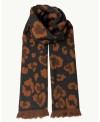 Bufanda animal print marrón y negro | EMM Shops