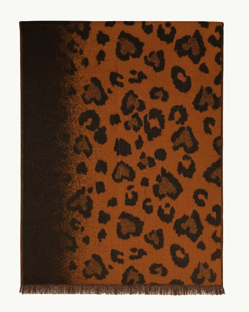 Bufanda animal print marrón y negro | EMM Shops