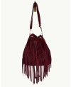 Suede Fringe Bucket Bag | Boho Chic Handbag by EMM Shops