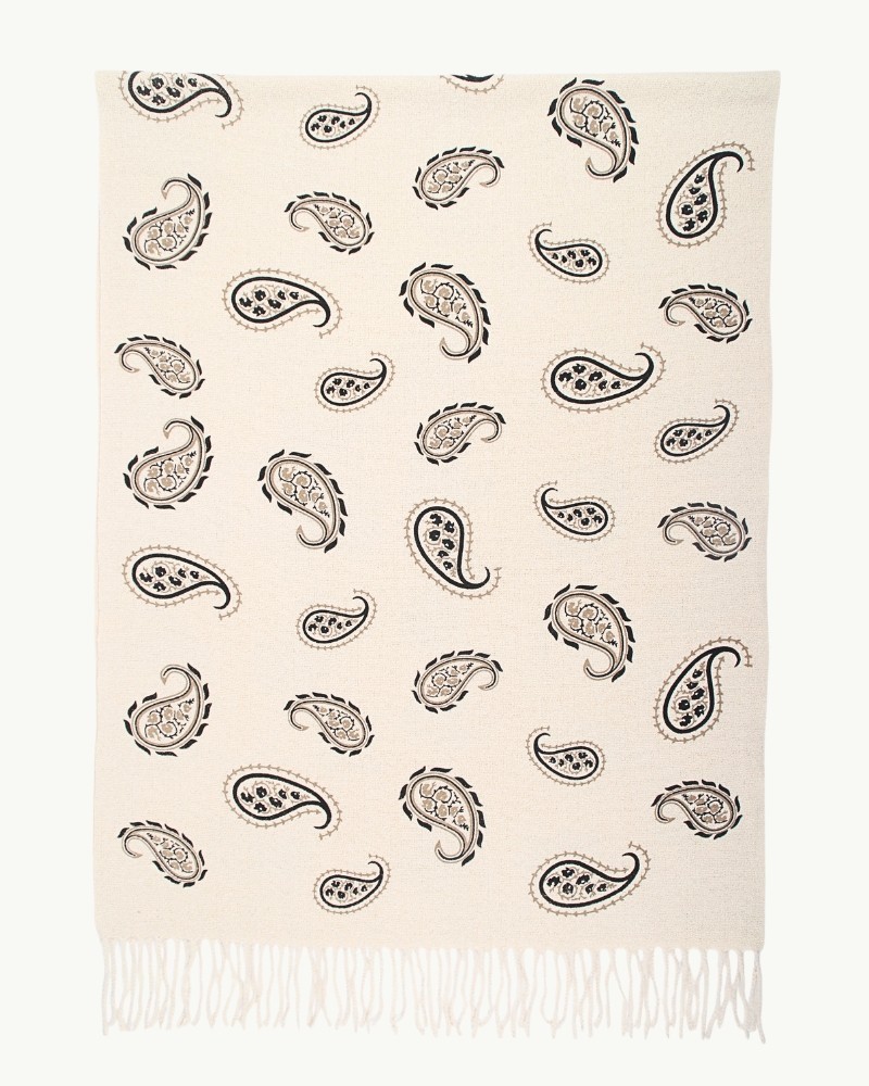 Paisley Pattern Scarf with Fringes | EMM Shops
